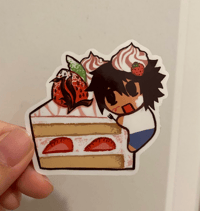 L cake sticker