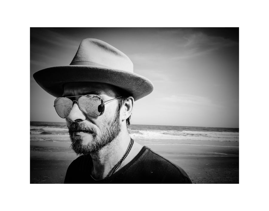 Image of Scottie, Myrtle Beach, with Jim Beam Sunglasses 