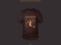 SADNESS rabbit tshirt JUST FRONT on brown