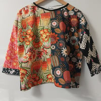 Image 3 of KylieJane Mixed Up Swing top-native floral and cute birds