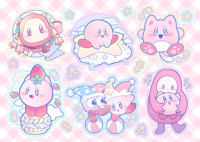 Pastel Kirby Keychains and 3.5"