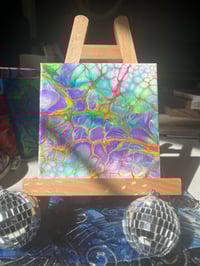 Image 2 of Underwater swipe acrylic paint pour 