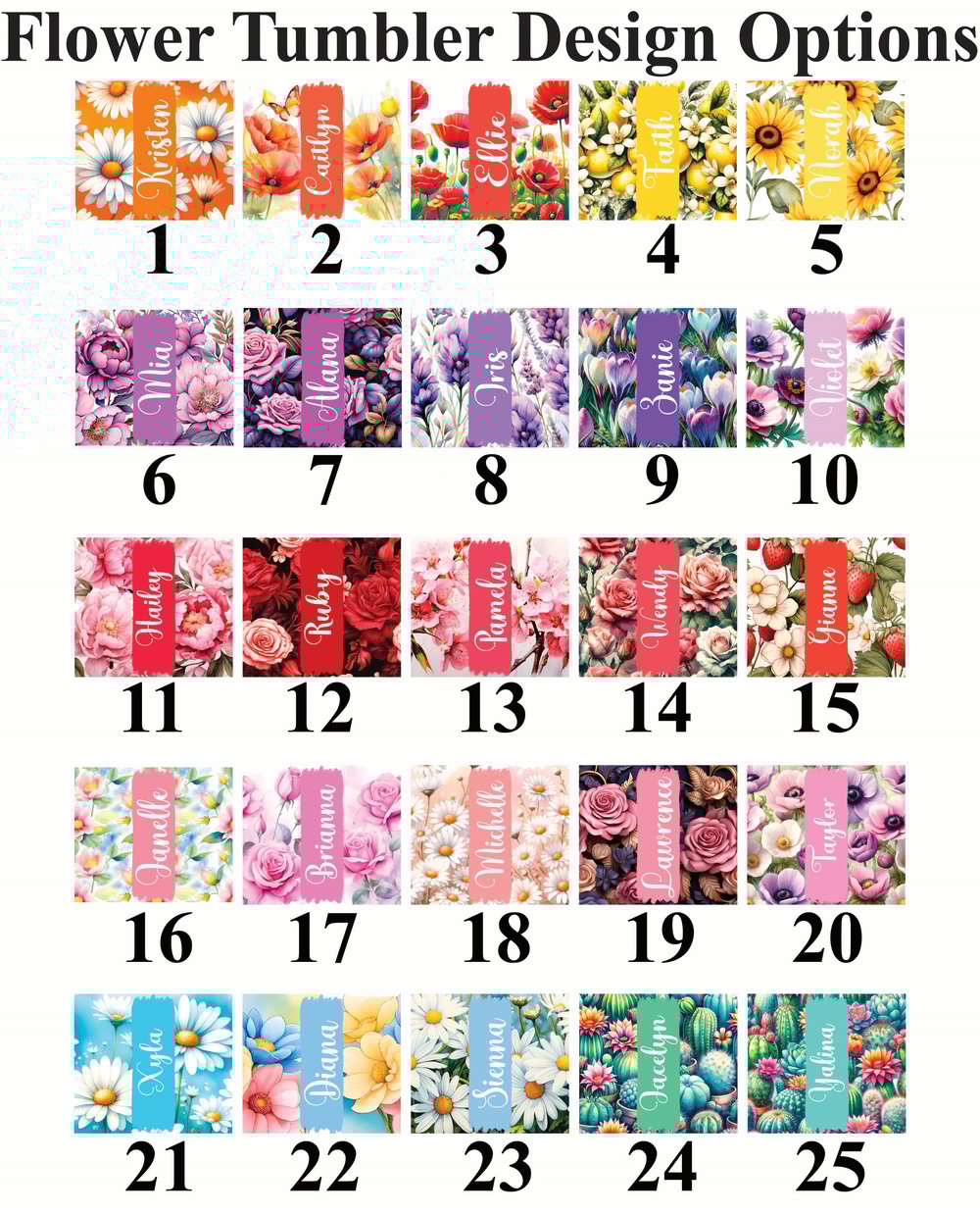 Image of Floral Tumbler 22oz