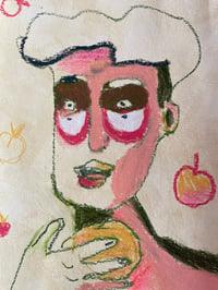 Image 1 of Apple Boy Sketch mixed media on paper