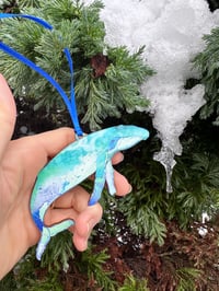 Image 4 of Whale - Wooden Christmas Decoration