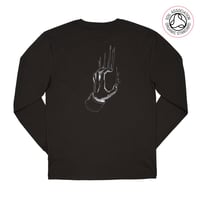Image 1 of Back Scratch Unisex Heavyweight Long Sleeve T-Shirt (Organic)