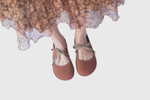 Image of Passion Ballet flats in Ginger Nubuck