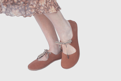 Image of Passion Ballet flats in Ginger Nubuck