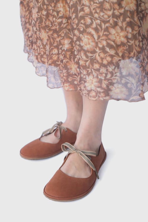 Image of Passion Ballet flats in Ginger Nubuck