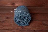 Image 7 of Knitted pillow wrap and bonnet hats denim