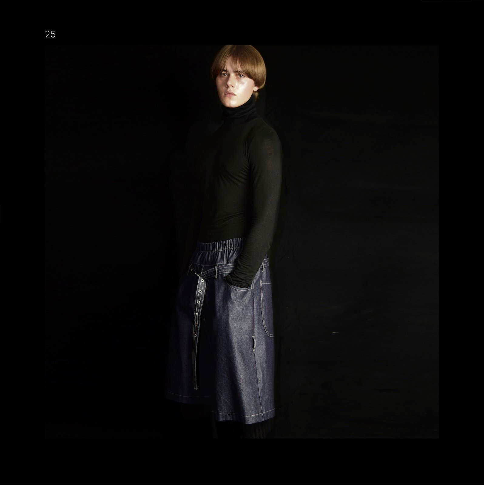 2025 - JEAN SKIRT PANTS W/BELT / rene gurskov