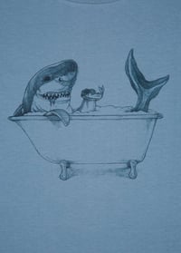 Image 2 of Shark Unisex Heavyweight Long Sleeve T-Shirt (Organic)