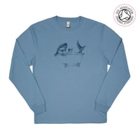 Image 1 of Shark Unisex Heavyweight Long Sleeve T-Shirt (Organic)