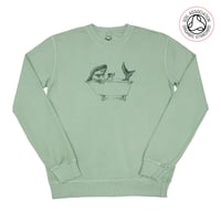 Image 1 of Shark Unisex Dip Dyed & Stonewash Sweatshirt (Organic)
