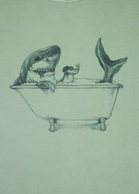 Image 2 of Shark Unisex Dip Dyed & Stonewash Sweatshirt (Organic)