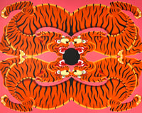 Image 1 of FOUR TIGERS FOUND A BLACK HOLE - A0 print