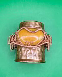 Image 3 of Yellow Jade Cuff Bracelet 
