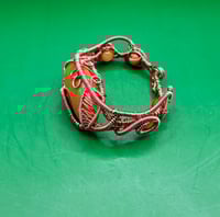 Image 1 of Yellow Jade Cuff Bracelet 