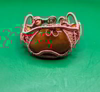 Image 2 of Yellow Jade Cuff Bracelet 
