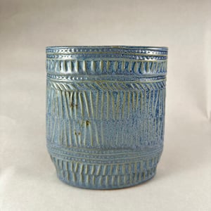 Image of Blue Stamped Vase