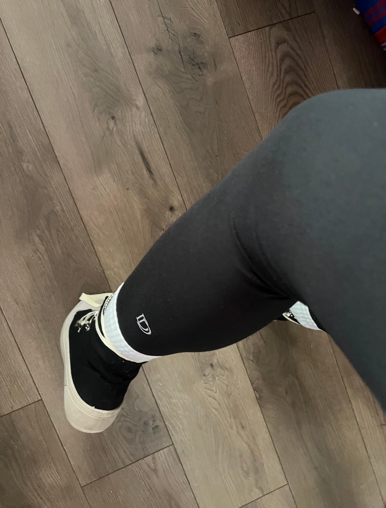 Image of DEDA HIGH WAIST WOMENS LEGGINGS BLACK REFLECTIVE LOGO