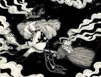 Witch and Familiars Print