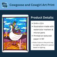 Image 3 of Cowgoose and Cowgirl - Art Print