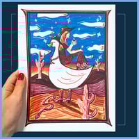 Image 2 of Cowgoose and Cowgirl - Art Print
