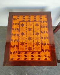 Image 6 of Pair of (2) of 1940s Arts and Crafts Marquetry Tables 
