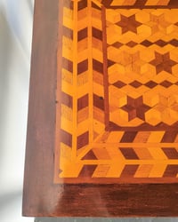 Image 5 of Pair of (2) of 1940s Arts and Crafts Marquetry Tables 