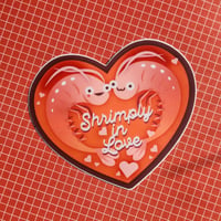 Shrimply in Love Sticker