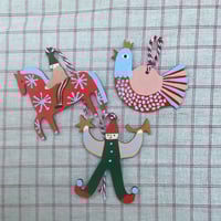 Image 1 of Folk Collection- Set of 3 Decorations - Preorder!