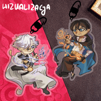 Image 1 of WITCH HAT ATELIER keychain | Olruggio and Qifrey