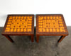 Pair of (2) of 1940s Arts and Crafts Marquetry Tables 