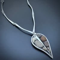 Image 2 of Pebble Leaf Necklace 