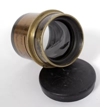 Image 3 of Ross London Rapid Symmetrical Lens 8X5 barrel brass lens + waterhouse stops #4887