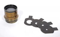 Image 1 of Ross London Rapid Symmetrical Lens 8X5 barrel brass lens + waterhouse stops #4887