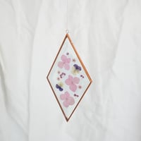 Image 2 of Pressed Flower Suncatcher Hydrangea and Viola