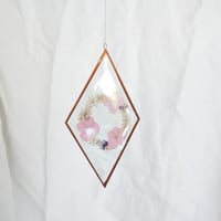 Image 2 of Pressed Flower Suncatcher - Viola and Hydrangea