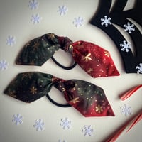 Tie Dye Snowflakes Hair Tie