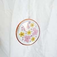 Image 2 of Pressed Flower Suncatcher Hydrangea and Rice Flower