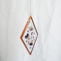Image 2 of Pressed Flower Suncatcher - Viola and Blossoms