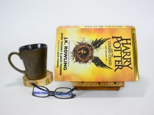 Image of Nightstand Wood Book Holder from Maple and Cherry, Wooden bookmark, Book Stand, Reader Caddy