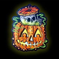 Pumpkin Skeleton Sticker