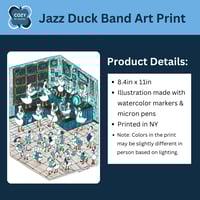 Image 3 of Jazz Duck Band - Art Print
