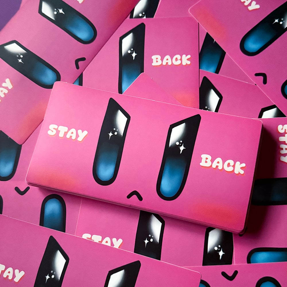 Image of "Stay Back" Kirby Bumper Sticker