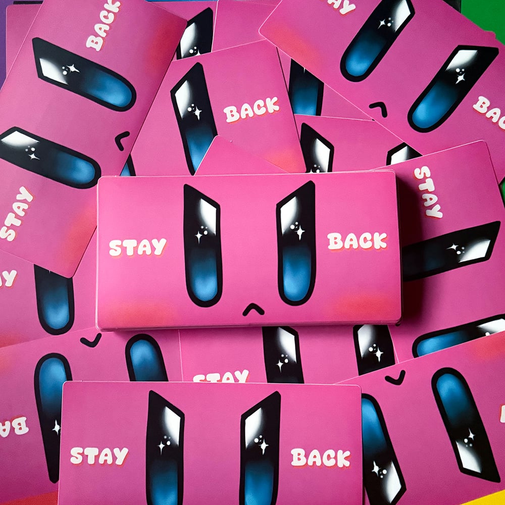 Image of "Stay Back" Kirby Bumper Sticker