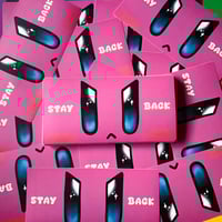 Image 2 of "Stay Back" Kirby Bumper Sticker