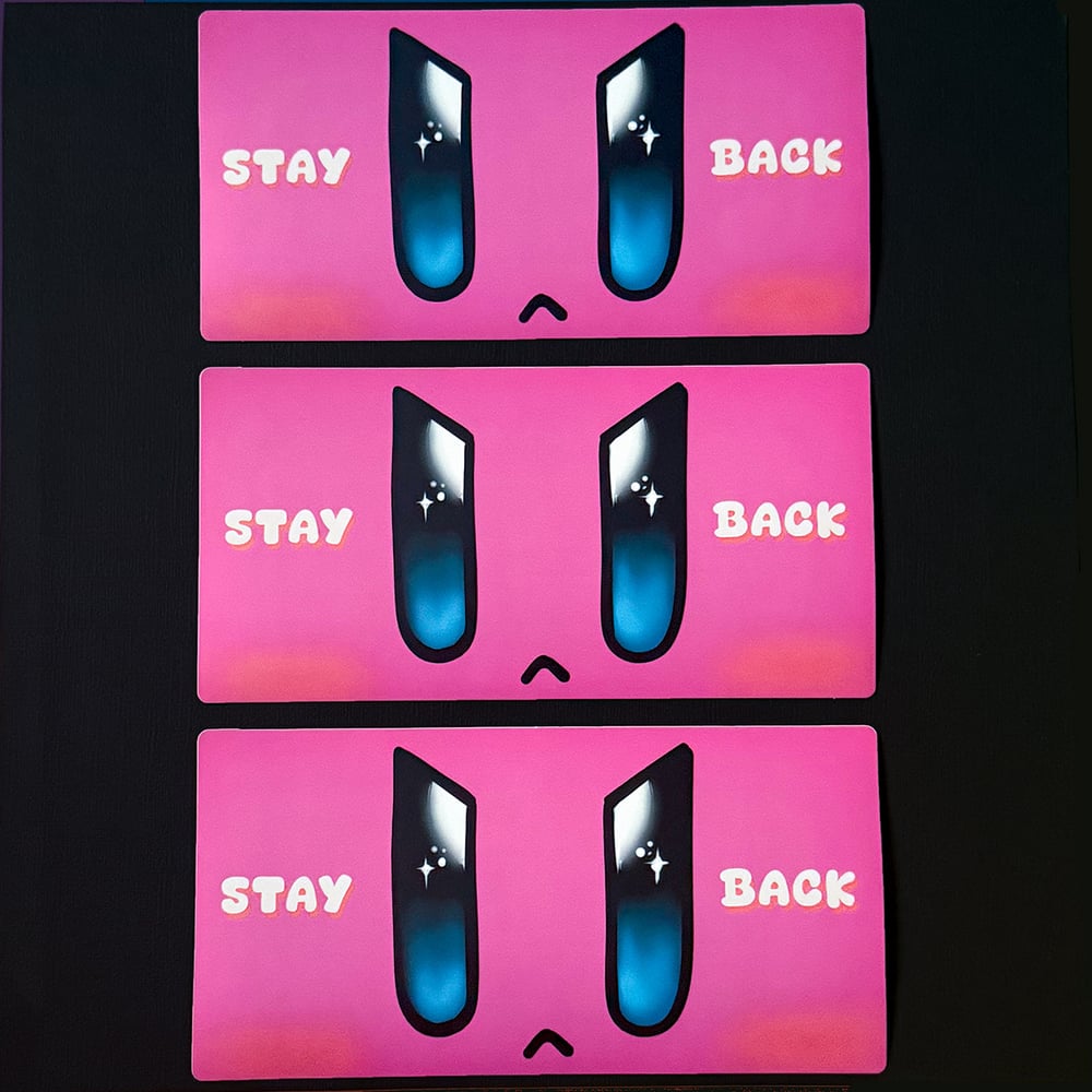 Image of "Stay Back" Kirby Bumper Sticker