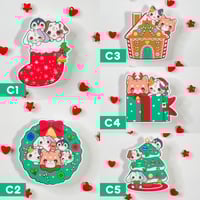 Image 2 of Mochi & Friends Christmas Sticker